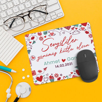 Romantik Sevgililer Günü Mesajlı Mousepad - 2