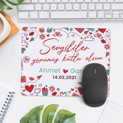 Romantik Sevgililer Günü Mesajlı Mousepad - 3