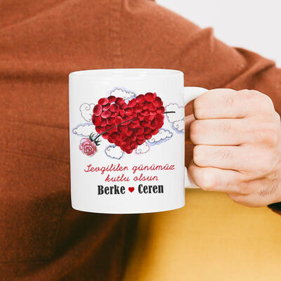 Romantik Tasarımlı Kişiye Özel Bardak - 3