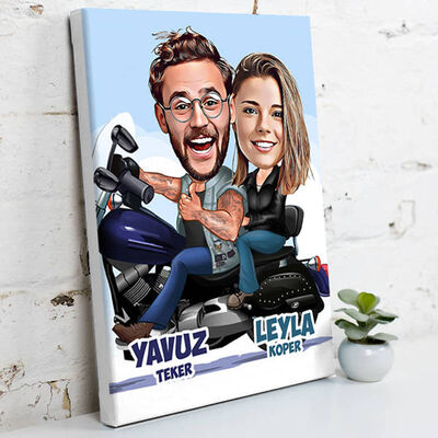 Ruh İkizim Karikatürlü Kanvas Tablo - 1