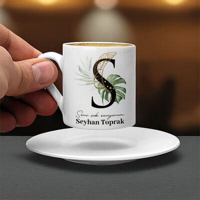 S Harfli Kişiye Özel Kahve Fincanı - 1