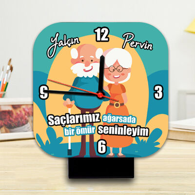 Saçlarımız Ağarsa da Birlikteyiz Masa Saati - 1