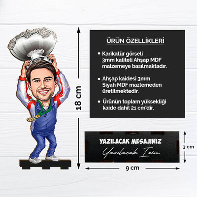 Şampiyon Erkek Karikatürlü Biblo - 2