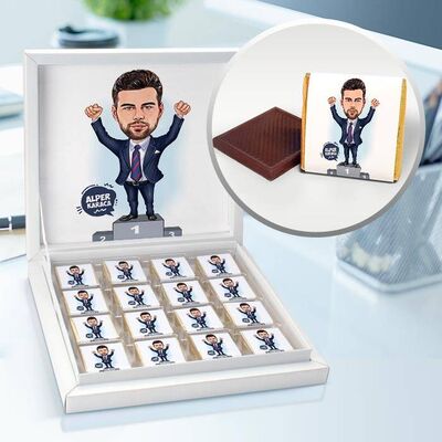 Şampiyon Erkek Karikatürlü Çikolata Kutusu - 1