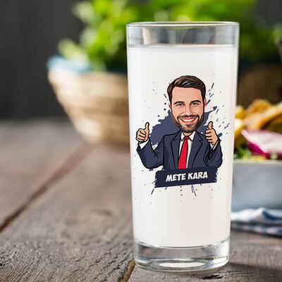 Şanslı Erkek Karikatürlü İkili Rakı Bardağı - 3