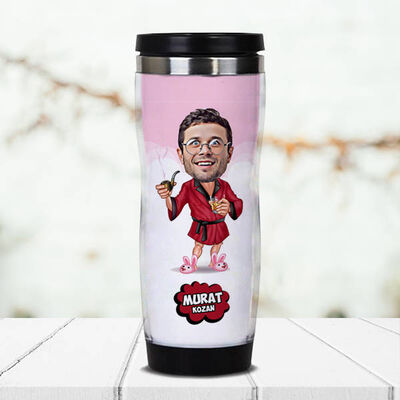 Şanzelize Karikatürlü Termos Bardak - 1