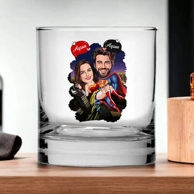 Şehirli Kahramanlar Karikatürlü Viski Kadehi - 3