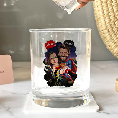 Şehirli Kahramanlar Karikatürlü Viski Kadehi - 2