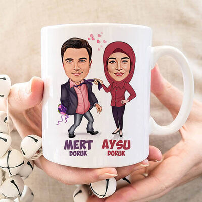 Sen Hayatımın Anlamısın Sevgilim Karikatürlü Bardak - 1