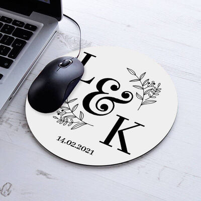 Sen ve Ben Harfli Yuvarlak Mousepad - 2