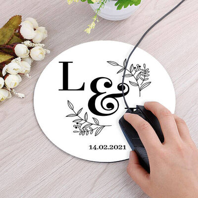 Sen ve Ben Harfli Yuvarlak Mousepad - 3