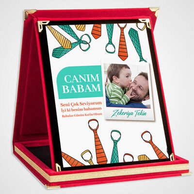 Seni Çok Seviyorum Babacığım Plaket - 1