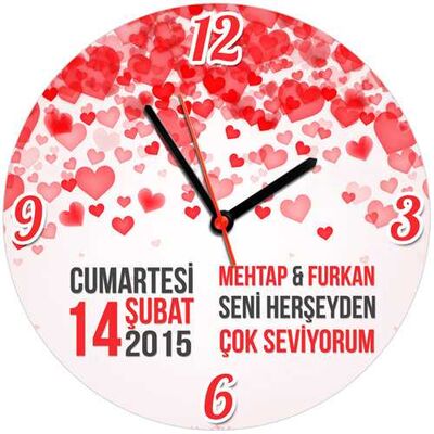 Seni Her Şeyden Çok Seviyorum Duvar Saati - 1