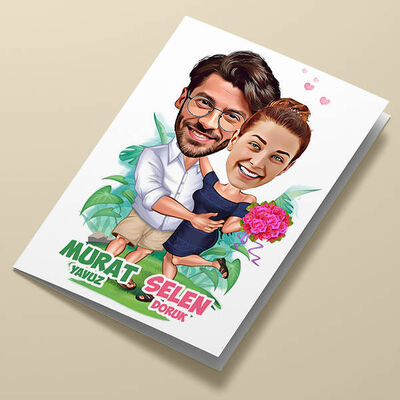 Seni Her Zaman Seveceğim Karikatürlü Tebrik Kartı - 1