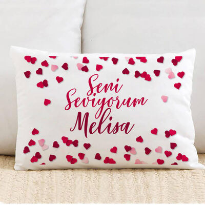 Seni Seven Kalbim İsme Özel Sevgili Yastığı - 1