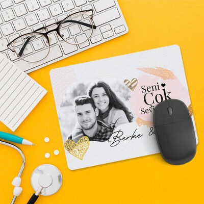 Seni Seviyorum Fotoğraflı Mousepad - 2
