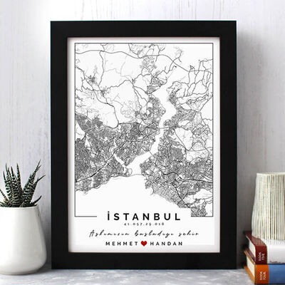 Aşkımızın Şehri Krokili ve Haritalı Çerçeve - 1