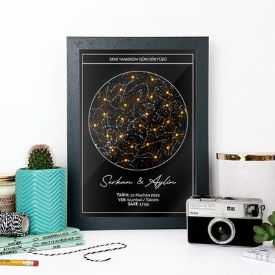 Seni Tanıdığımda Gökyüzü Işıklı Tablo - 3