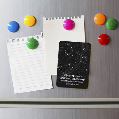 Seni Tanıdığımda Yıldızlar Buzdolabı Magneti - 1