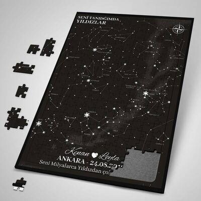 Seni Tanıdığımda Yıldızlar Puzzle - 1