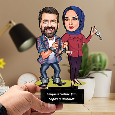 Sevgili Eşime Karikatürlü Biblo Hediyesi - 1