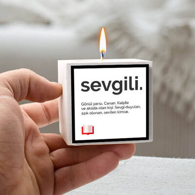 Sevgili Tanımı Beton Mum - 1