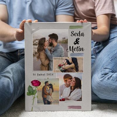Sevgililer Günü Anısı Romantik Kanvas Tablo - 3