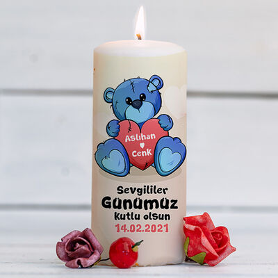 Sevgililer Günü Ayıcık Simgeli Mum - 2