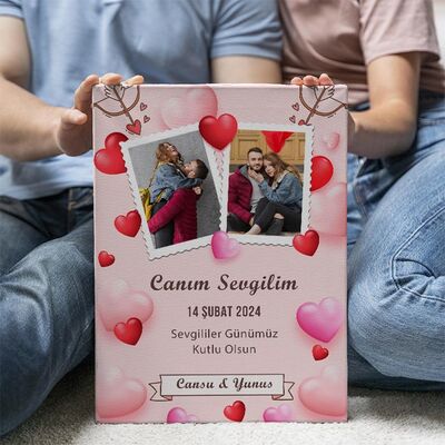 Sevgililer Günü Hatırası Romantik Kanvas Tablo - 3