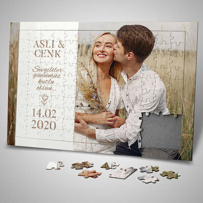 Sevgililer Günü Hatırası Sürpriz Puzzle - 1