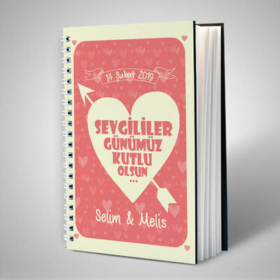 Sevgililer Günü Mesajlı İsme Özel Sevgili Defteri - 1