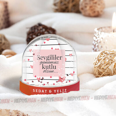 Sevgililer Günümüz Kutlu Olsun Kar Küresi - 1