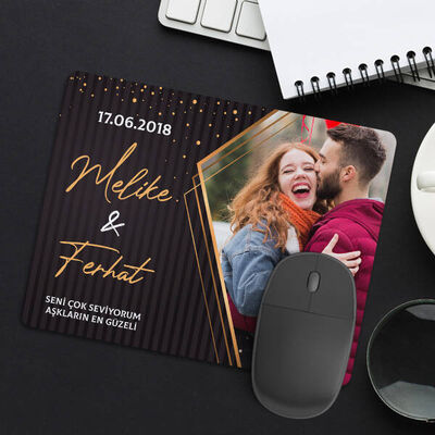 Sevgililer İçin Romantik Fotoğraflı Mousepad - 1