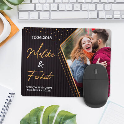 Sevgililer İçin Romantik Fotoğraflı Mousepad - 3