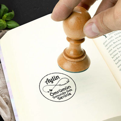 Sevgililere Özel Ahşap Mühür Seti - 6