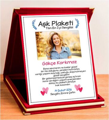 Sevgililere Özel Aşk Plaketi - 1