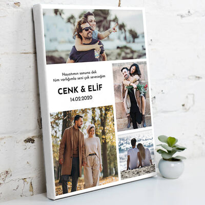 Sevgililere Özel Fotoğraf Baskılı Kanvas - 1