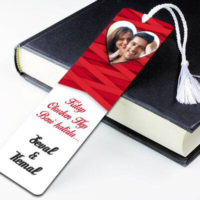 Sevgililere Özel Fotoğraflı Kitap Ayracı - 2