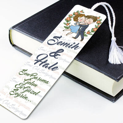Sevgililere Özel Mesajlı Kitap Ayracı - 1