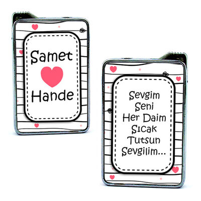 Sevgililere Özel Mesajlı Metal Çakmak - 1
