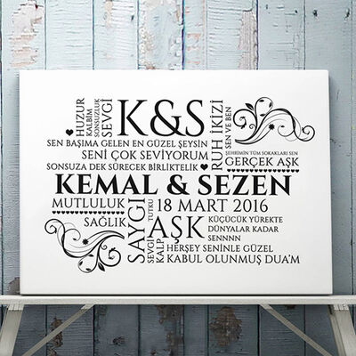 Sevgilim Benim Her şeyim Kanvas Tablo - 1