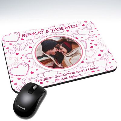 Sevgilim ve Ben Kişiye Özel Mousepad - 1