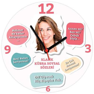 Sevgilimin Klasik Sözleri Duvar Saati - 1