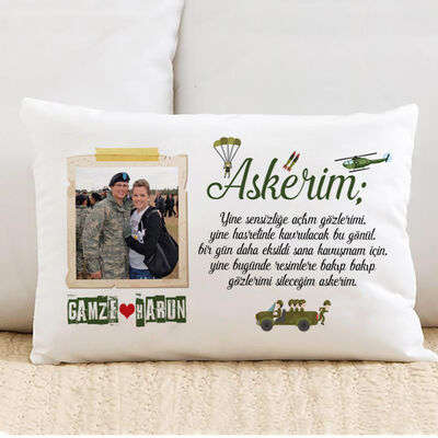 Sevgiliye Askerlik Hatırası Yastık - 1