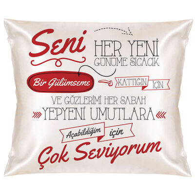 Sevgiliye En Güzel Umutlarım Hediye Yastık - 1