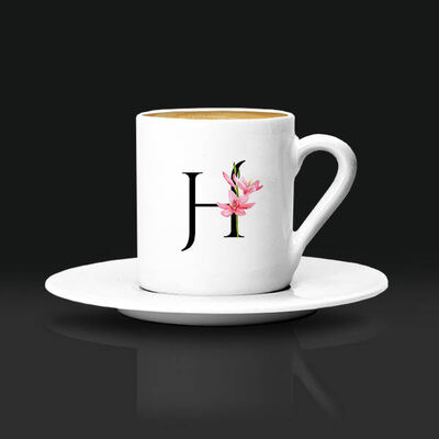 Sevgiliye Hediye Baş Harfli Kahve Fincanı - 2