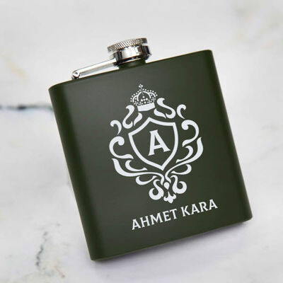 Sevgiliye Hediye Elit İçki Matarası 6 Oz Yeşil - 2
