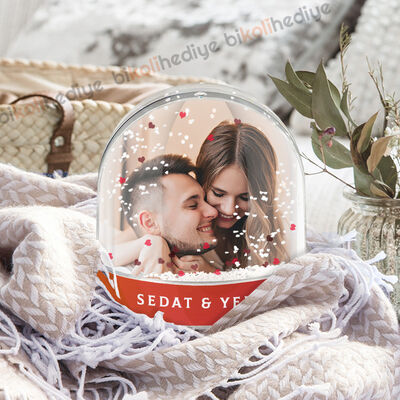 Sevgiliye Hediye Fotoğraflı Kar Küresi - 3