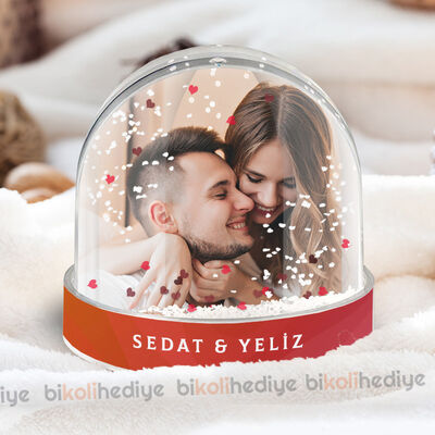 Sevgiliye Hediye Fotoğraflı Kar Küresi - 4