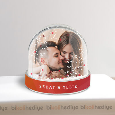 Sevgiliye Hediye Fotoğraflı Kar Küresi - 5